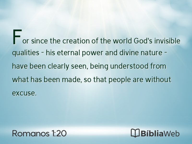 Romanos 1:20 em imagem para compartilhar