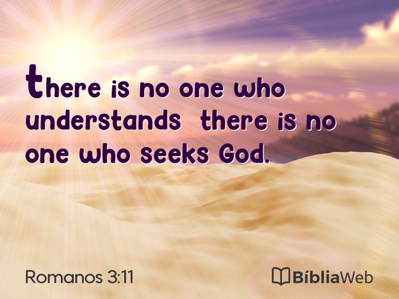Romanos 3:11 em imagem para compartilhar