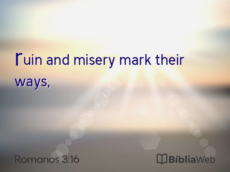Romanos 3:16 em imagem para compartilhar