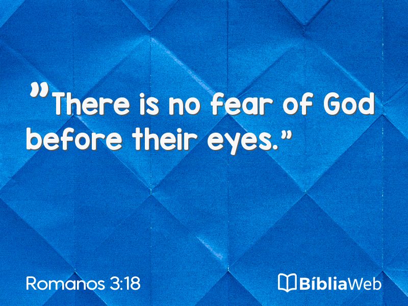 Romanos 3:18 em imagem para compartilhar
