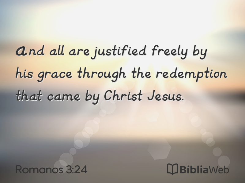 Romanos 3:24 em imagem para compartilhar