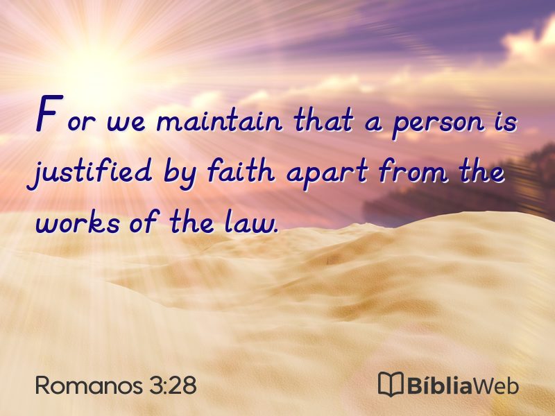 Romanos 3:28 em imagem para compartilhar