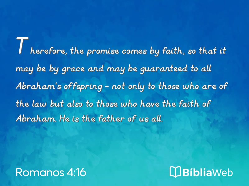 Romanos 4:16 em imagem para compartilhar