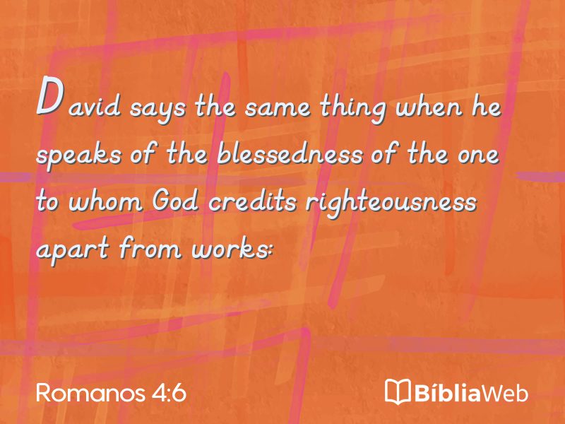 Romanos 4:6 em imagem para compartilhar