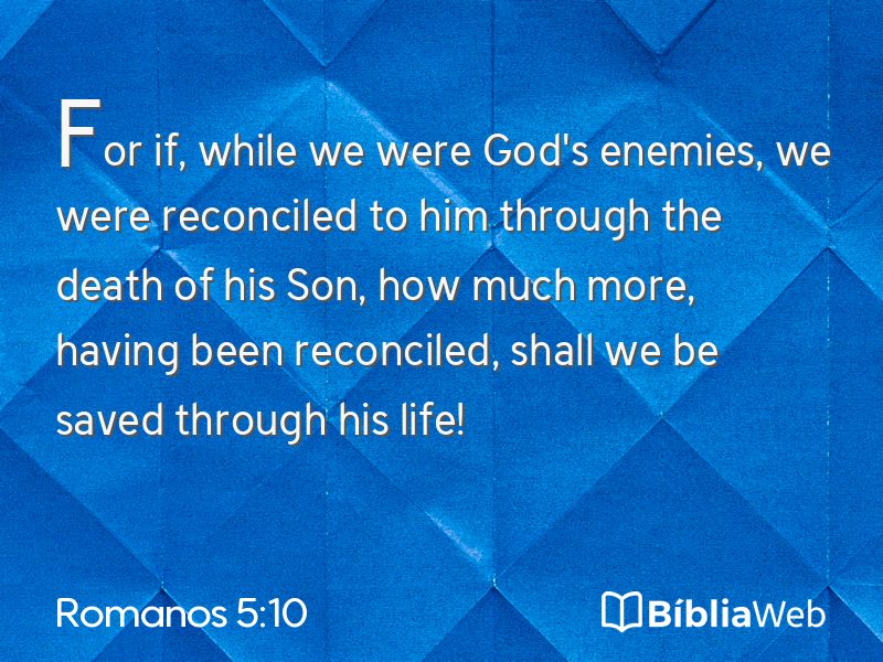 Romanos 5:10 em imagem para compartilhar