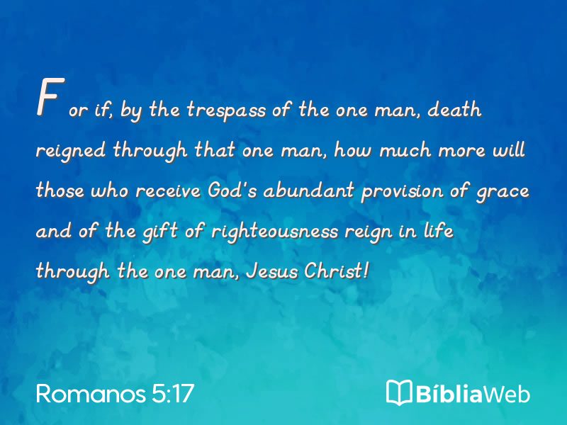 Romanos 5:17 em imagem para compartilhar