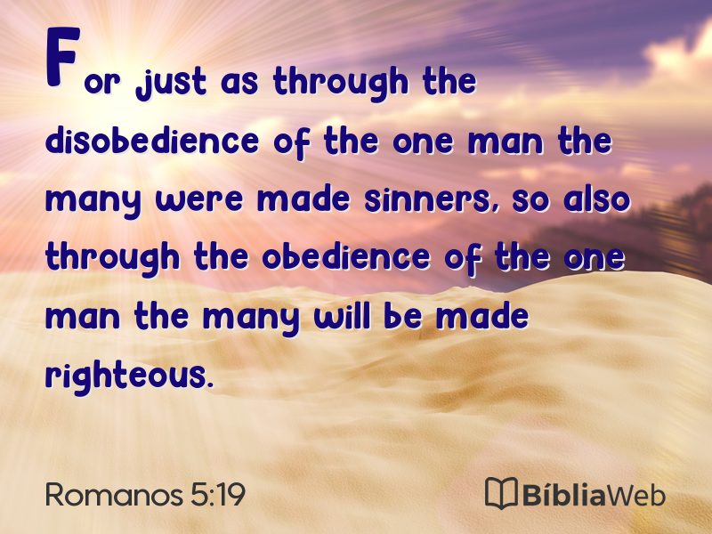 Romanos 5:19 em imagem para compartilhar