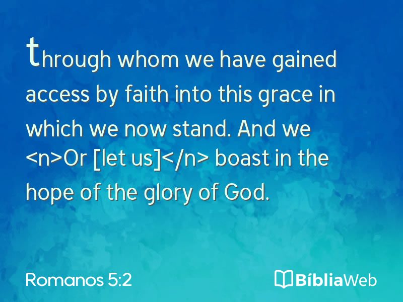 Romanos 5:2 em imagem para compartilhar