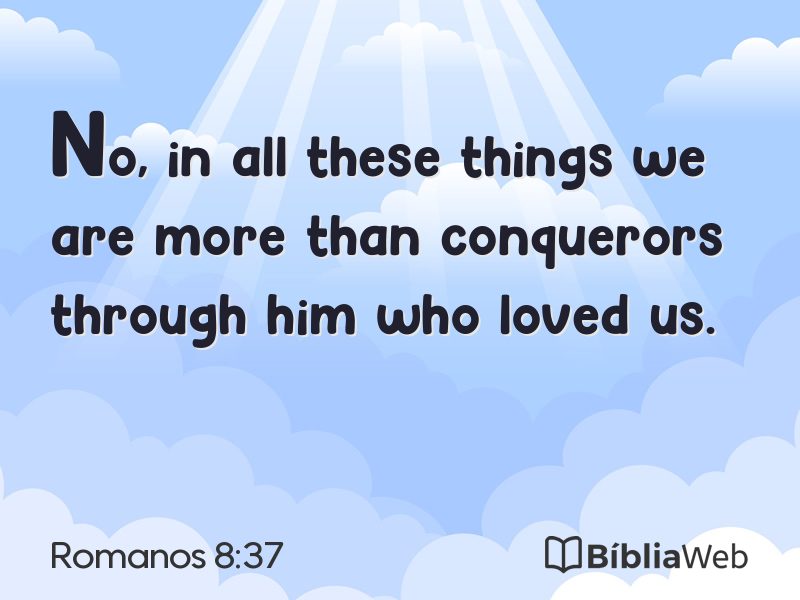 Romanos 8:37 em imagem para compartilhar