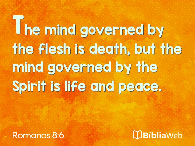 Romanos 8:6 em imagem para compartilhar