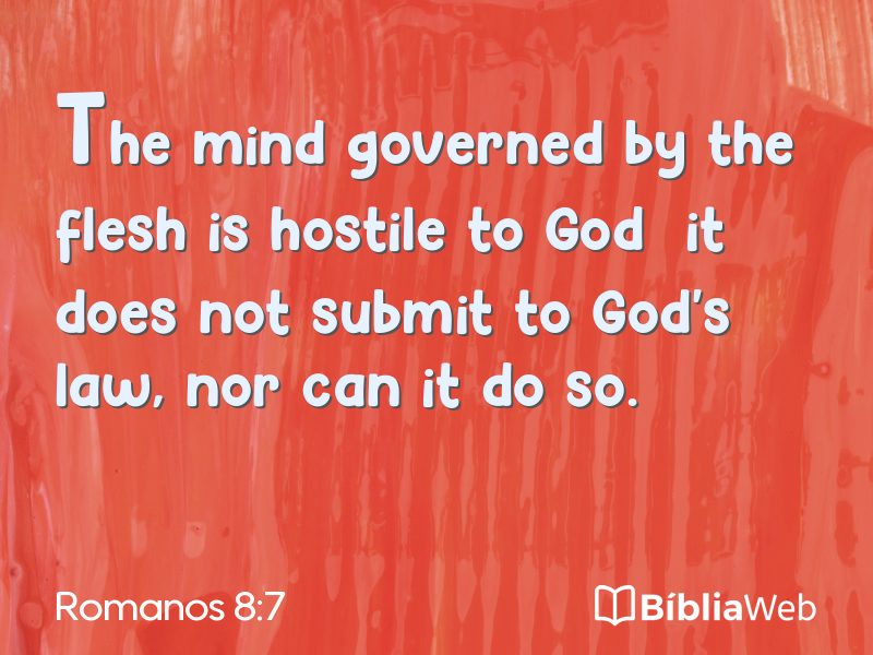 Romanos 8:7 em imagem para compartilhar