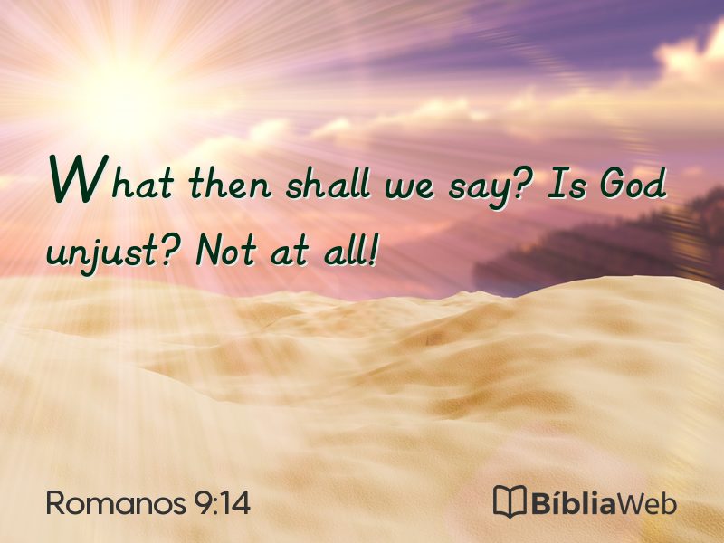 Romanos 9:14 em imagem para compartilhar