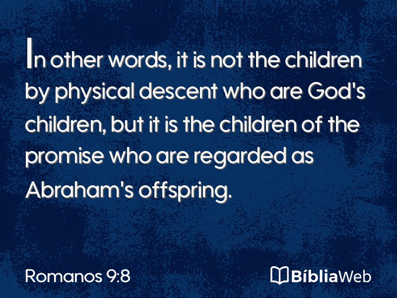 Romanos 9:8 em imagem para compartilhar