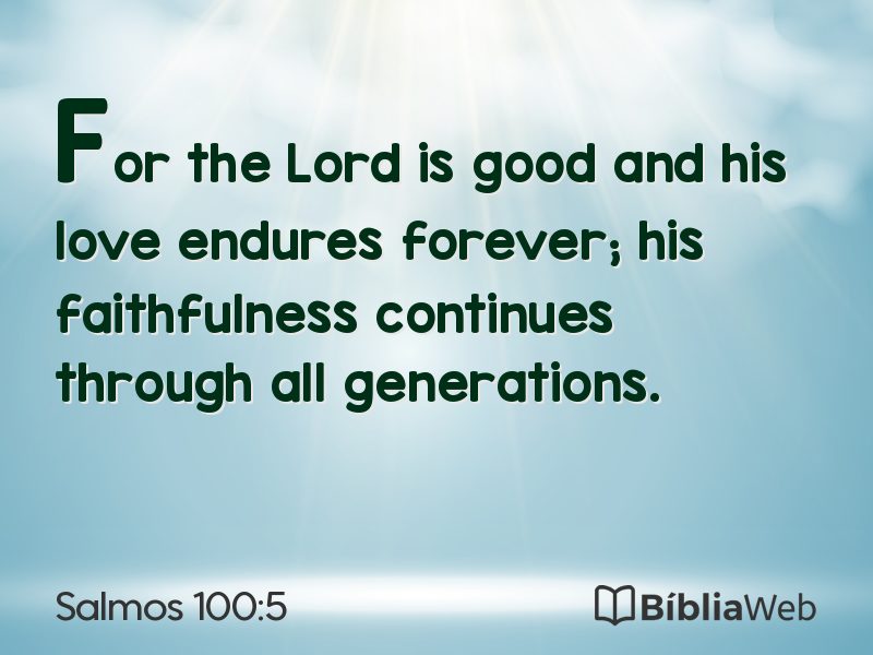 Salmos 100:5 em imagem para compartilhar