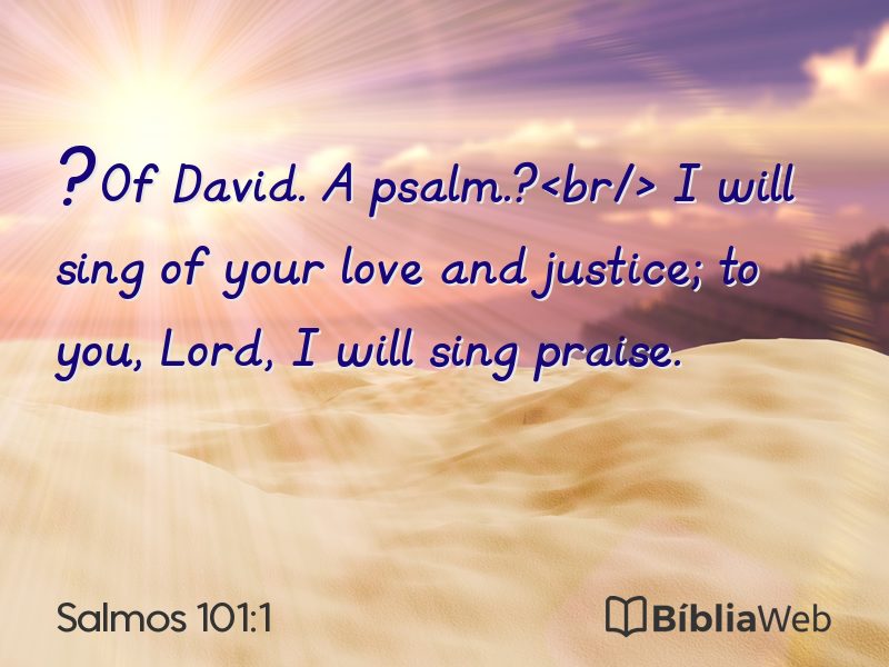 Salmos 101:1 em imagem para compartilhar