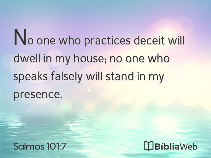 Salmos 101:7 em imagem para compartilhar