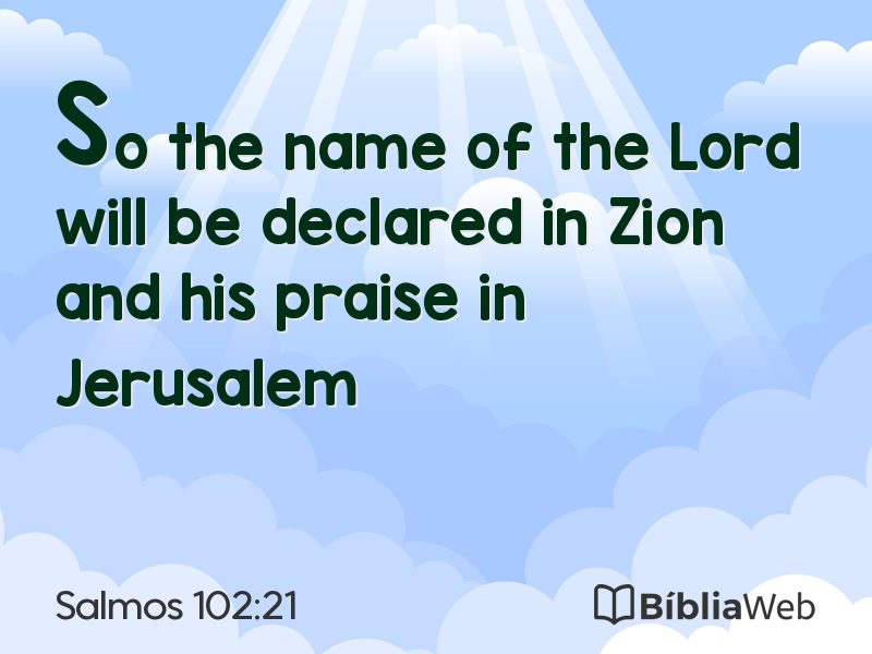 Salmos 102:21 em imagem para compartilhar
