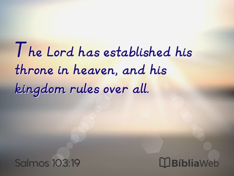 Salmos 103:19 em imagem para compartilhar
