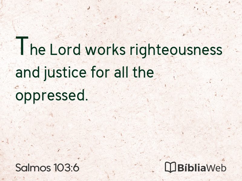 Salmos 103:6 em imagem para compartilhar