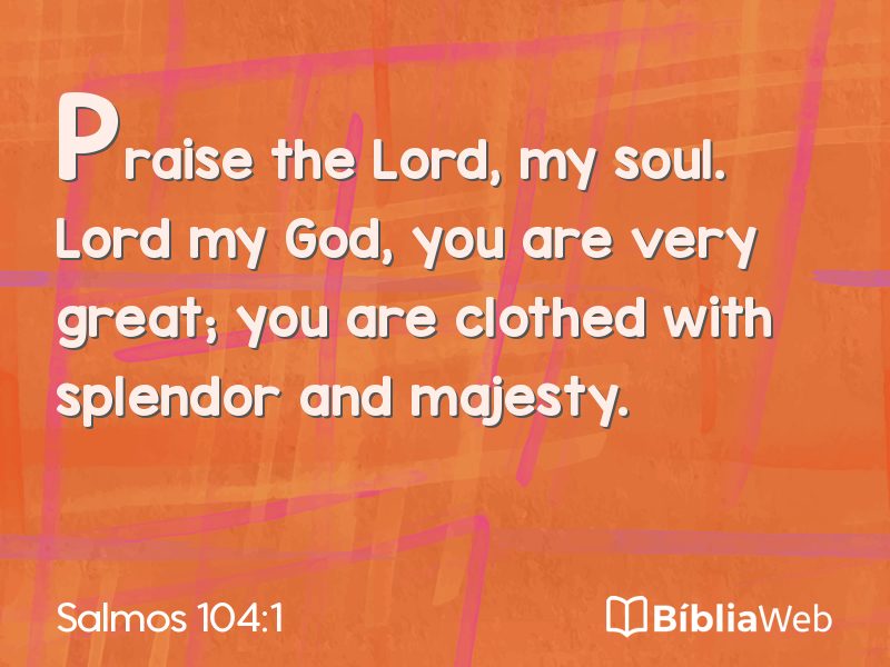 Salmos 104:1 em imagem para compartilhar