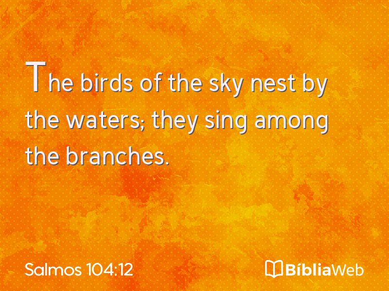 Salmos 104:12 em imagem para compartilhar
