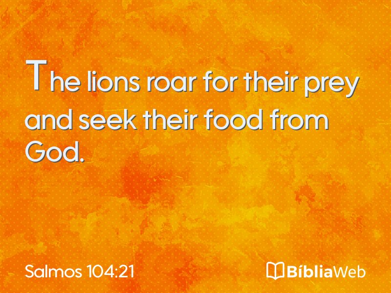 Salmos 104:21 em imagem para compartilhar