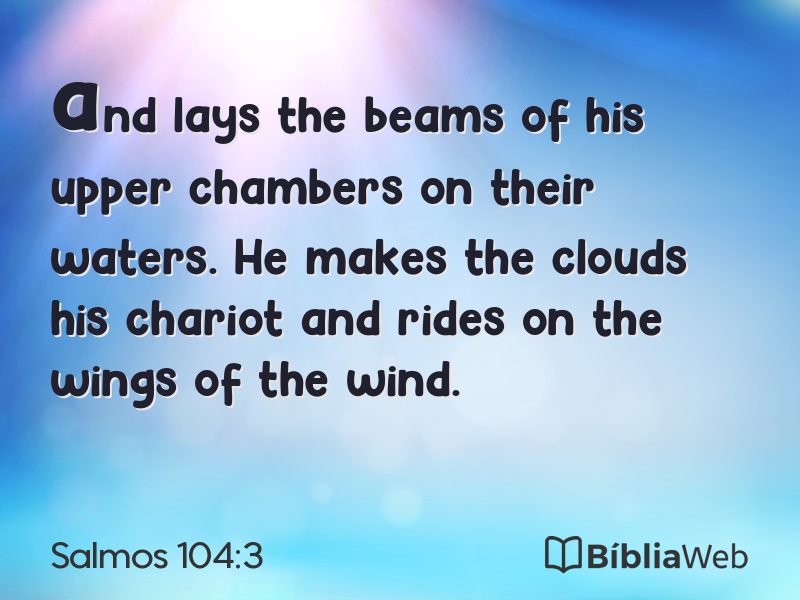 Salmos 104:3 em imagem para compartilhar