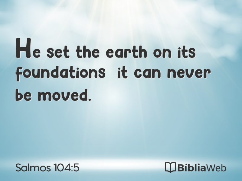 Salmos 104:5 em imagem para compartilhar