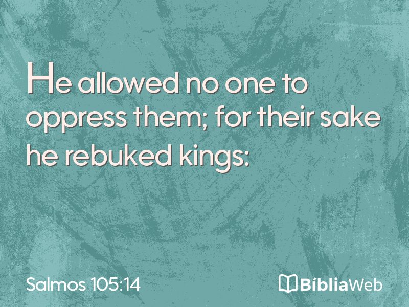 Salmos 105:14 em imagem para compartilhar