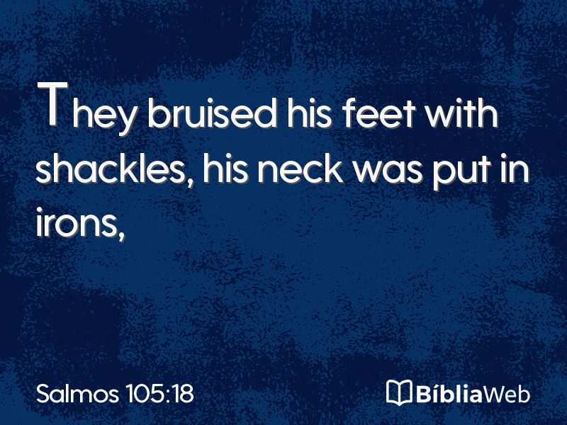 Salmos 105:18 em imagem para compartilhar