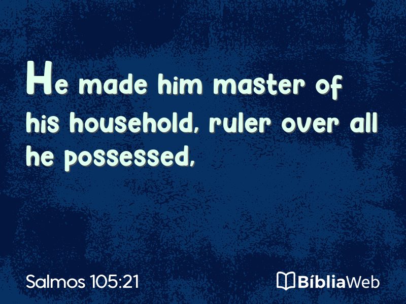 Salmos 105:21 em imagem para compartilhar