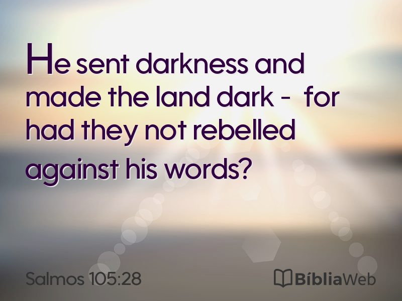 Salmos 105:28 em imagem para compartilhar