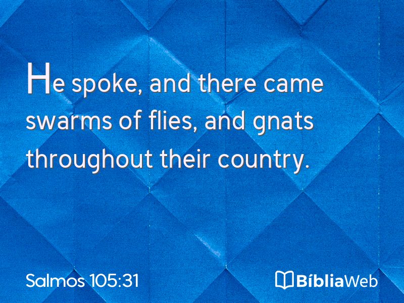 Salmos 105:31 em imagem para compartilhar