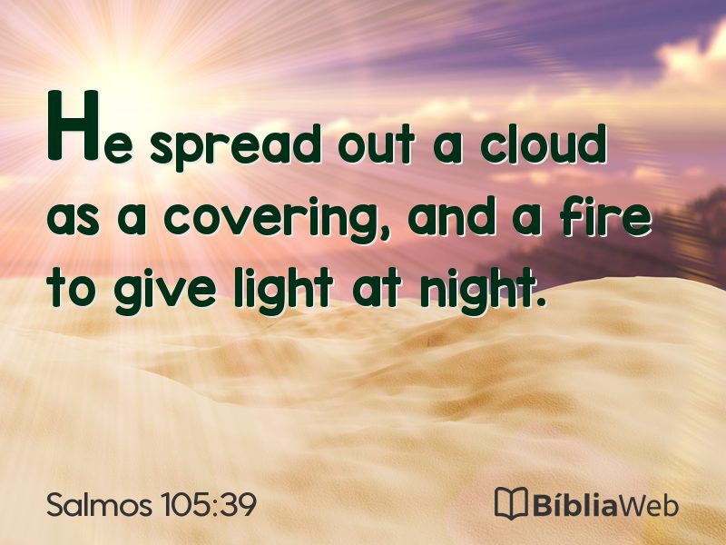 Salmos 105:39 em imagem para compartilhar