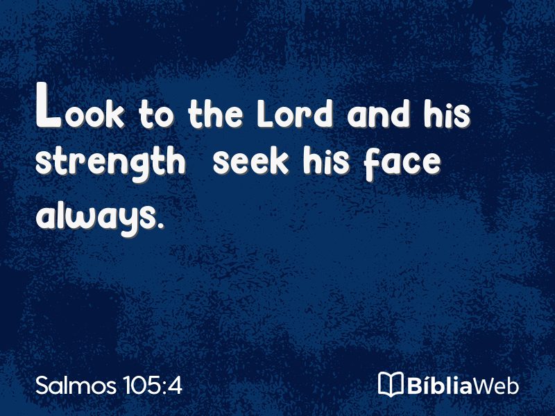 Salmos 105:4 em imagem para compartilhar