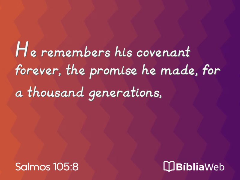 Salmos 105:8 em imagem para compartilhar