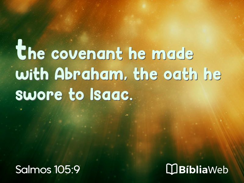 Salmos 105:9 em imagem para compartilhar