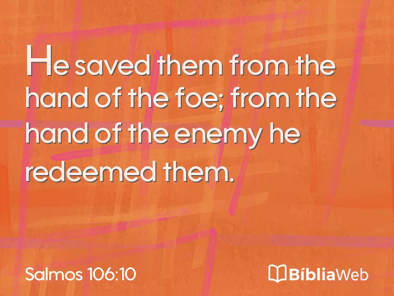 Salmos 106:10 em imagem para compartilhar