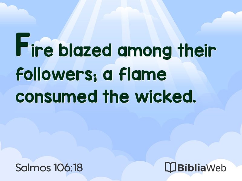 Salmos 106:18 em imagem para compartilhar