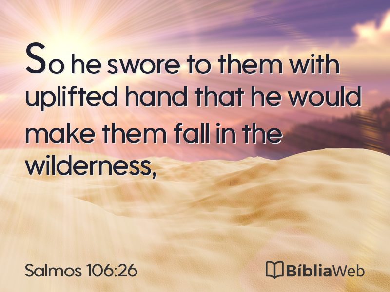 Salmos 106:26 em imagem para compartilhar