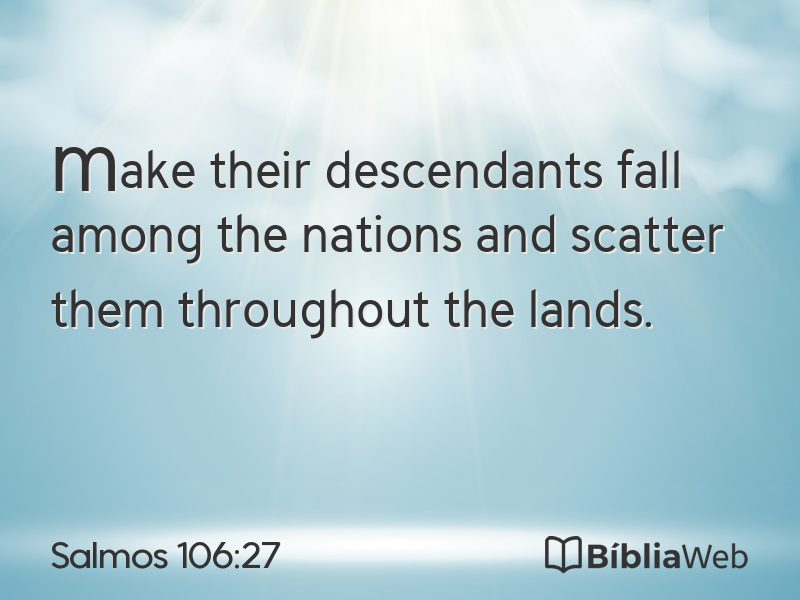 Salmos 106:27 em imagem para compartilhar