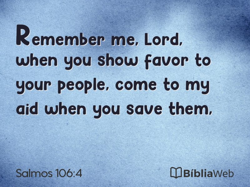 Salmos 106:4 em imagem para compartilhar