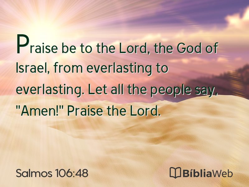 Salmos 106:48 em imagem para compartilhar