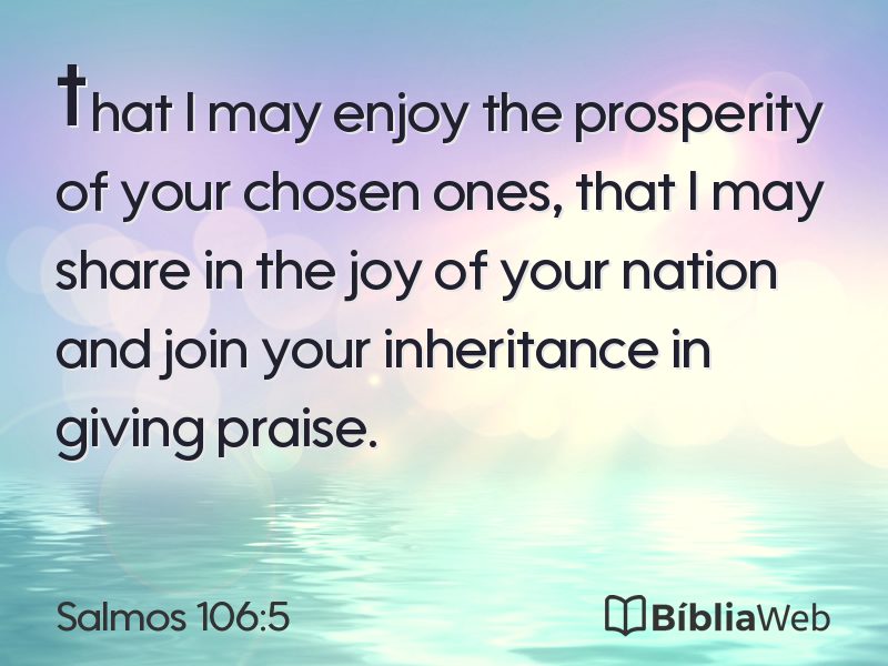 Salmos 106:5 em imagem para compartilhar