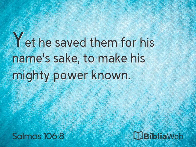 Salmos 106:8 em imagem para compartilhar