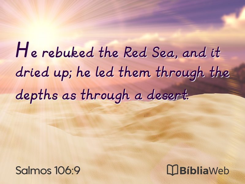 Salmos 106:9 em imagem para compartilhar