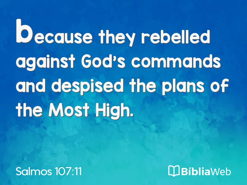 Salmos 107:11 em imagem para compartilhar