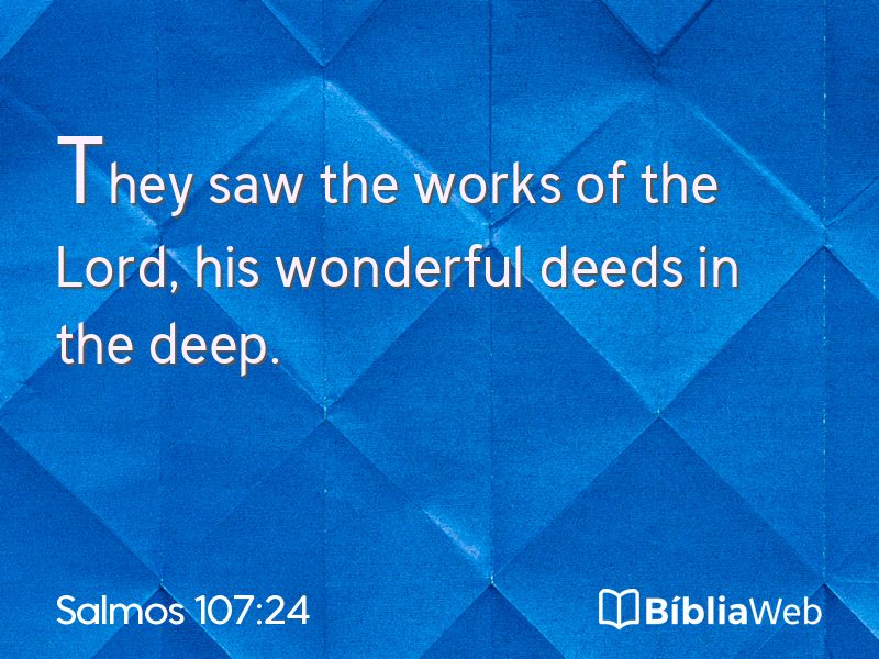 Salmos 107:24 em imagem para compartilhar