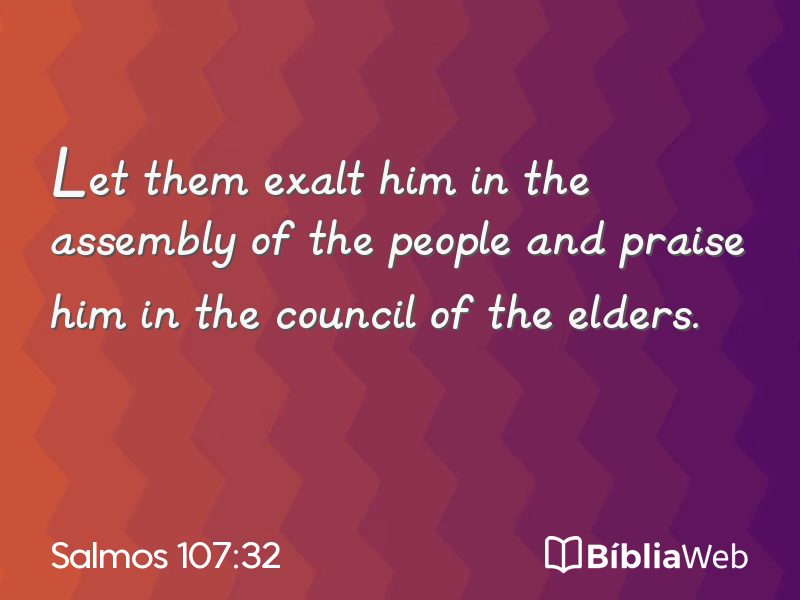 Salmos 107:32 em imagem para compartilhar