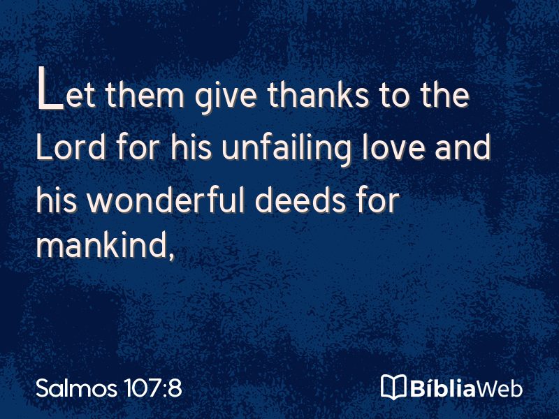 Salmos 107:8 em imagem para compartilhar